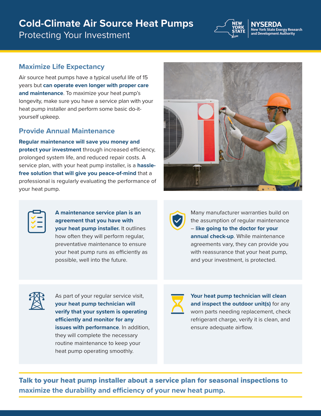 Cold-Climate Air Source Heat Pumps: Protecting Your Investment (customer) (PDF)