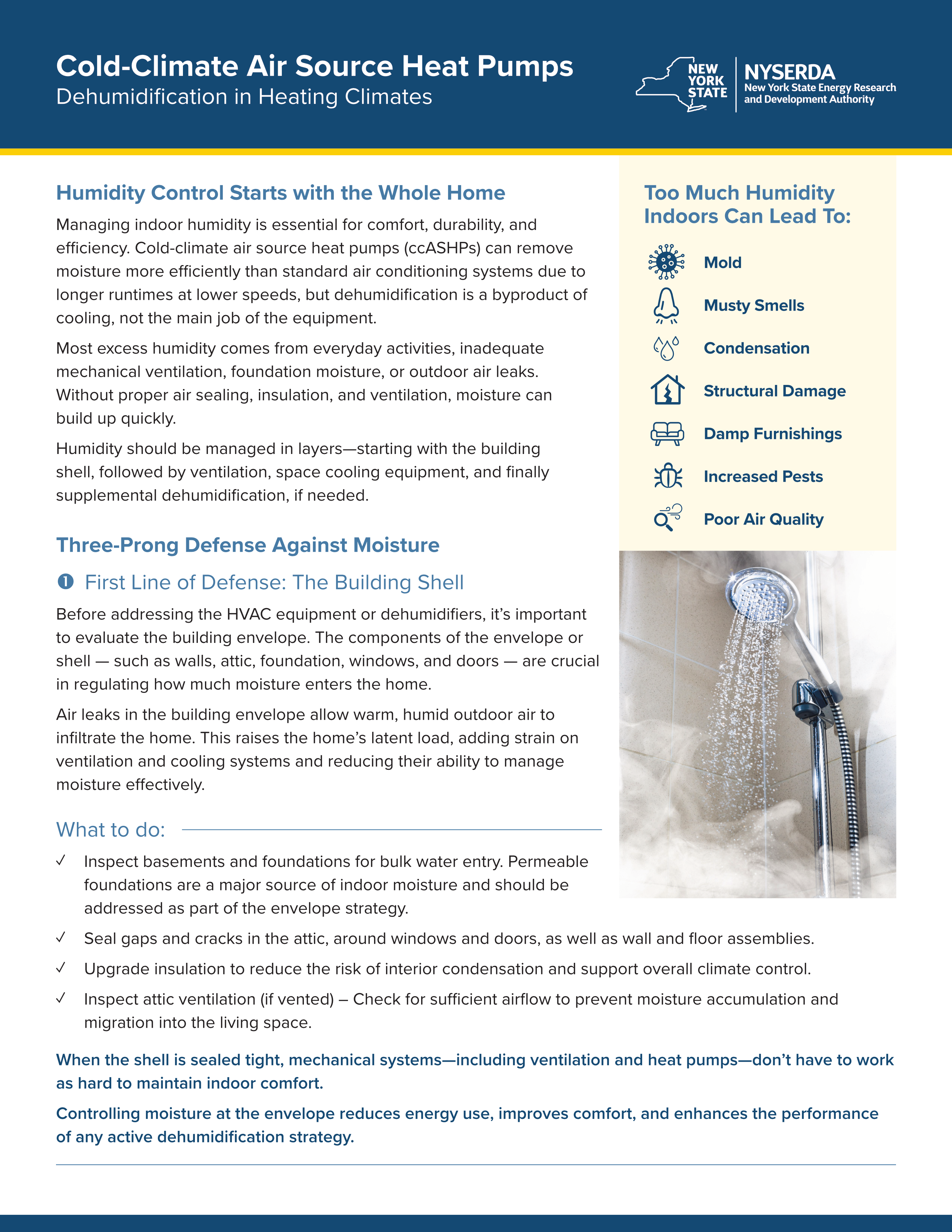 Cold-Climate Air Source Heat Pumps: Dehumidification in Heating Climates (PDF)